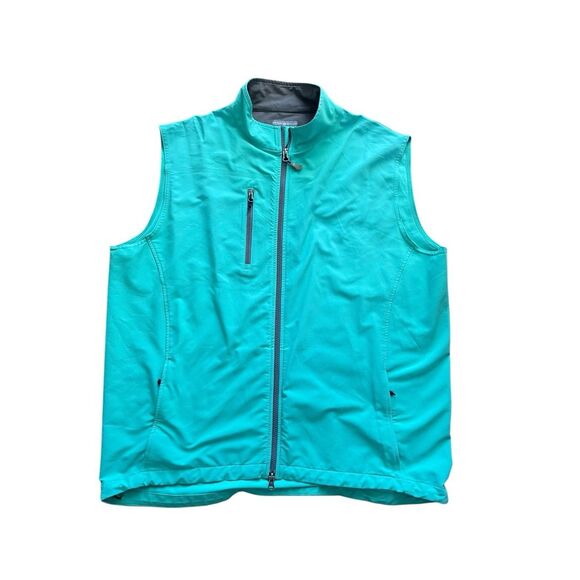 Peter Millar Element Wind Vest XL Teal Blue Sleeveless Jacket Windbreaker - Picture 1 of 5